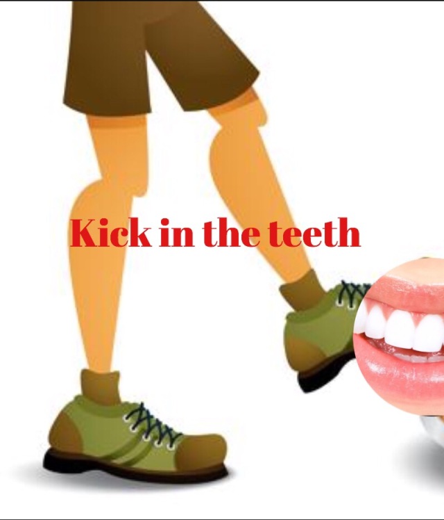 96. Idioms with meaning and Examples – Kick in the teeth Ex: Passengers get  'kick in the teeth' as some rail fares go up